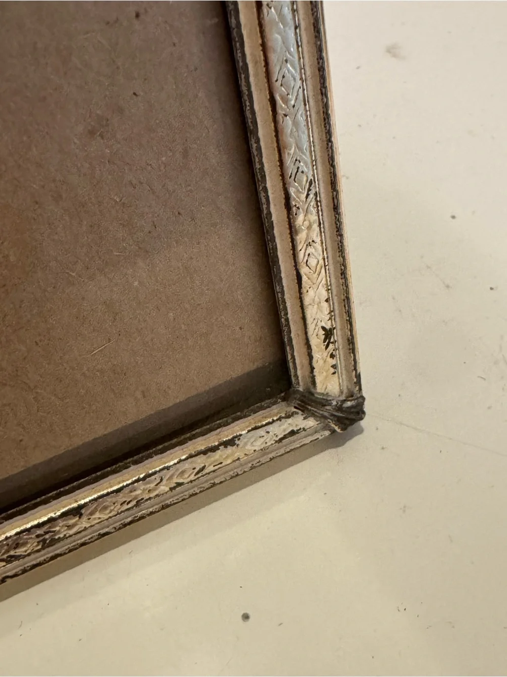 Vintage Victorian Style 8x10 Tarnished Brass Picture Frame with Easel